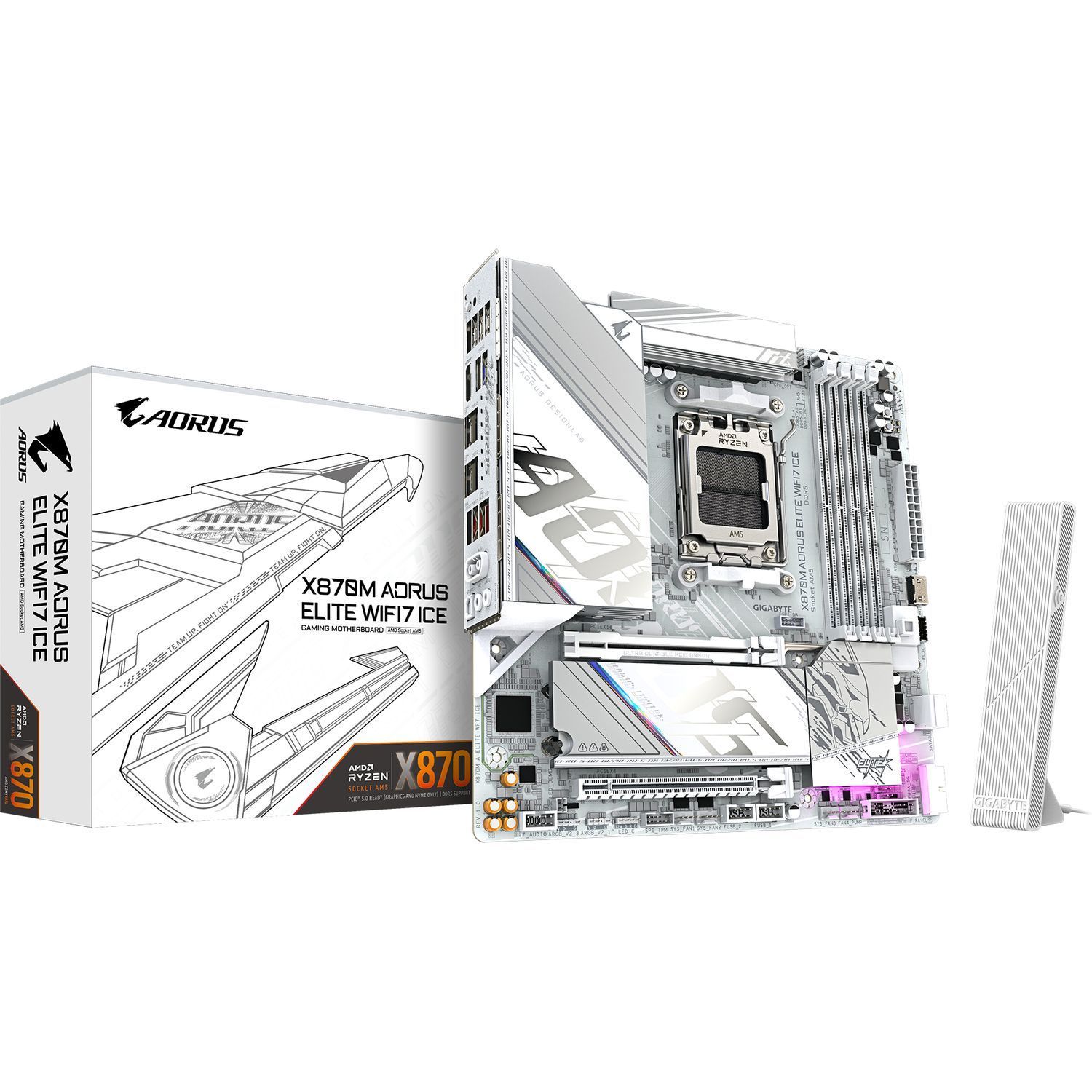 Материнская плата Gigabyte X870M A ELITE WF7 ICE