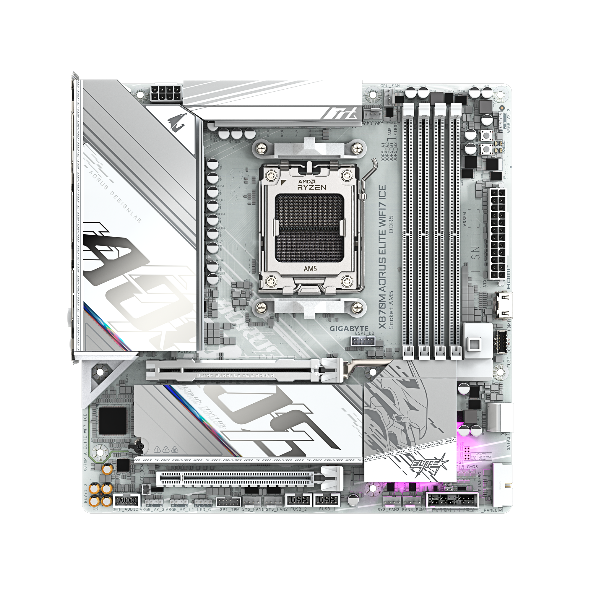 Материнская плата Gigabyte X870M A ELITE WF7 ICE