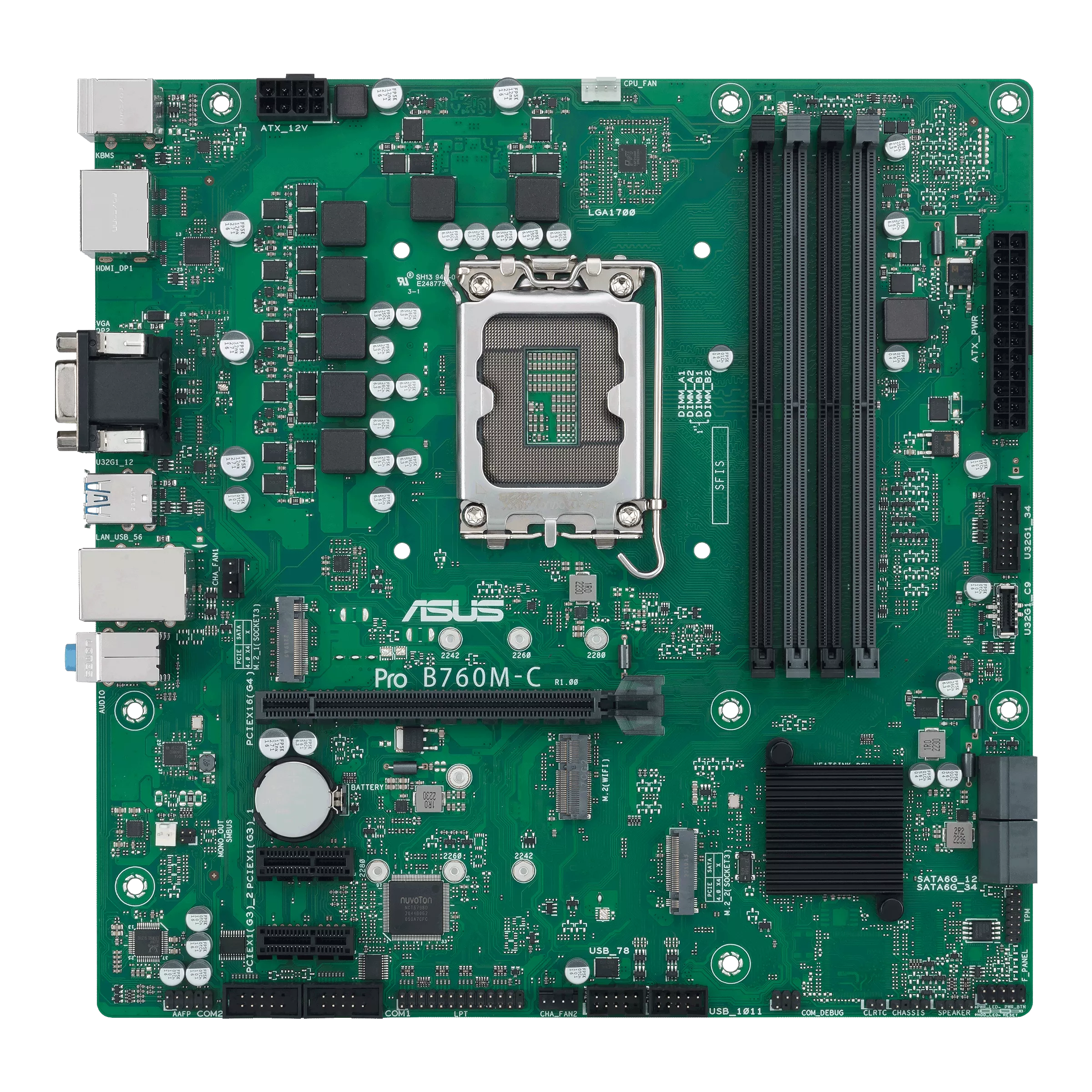 Материнская плата Asus PRO B760M-C-CSM (90MB1DX0-M1EAYC)